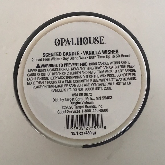 OPALHOUSE SOY WAX VANILLA SCENTED CANDLE NWT - Picture 9 of 9
